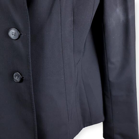 Lafayette 148 NY Suit Jacket Blazer 8 Black Stretch Virgin Wool 10 - Picture 5 of 9
